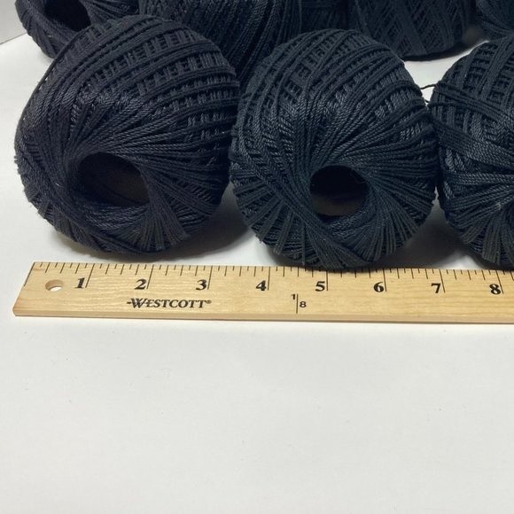 Black Crochet Thread Fashion 3 Aunt Lydia 4 Spools - Picture 3 of 5